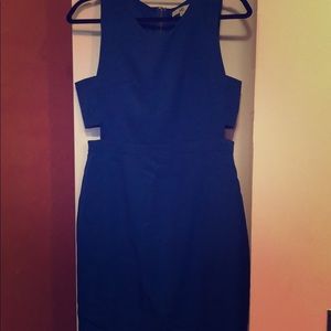 Blue slit dress